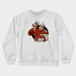 Robot Versus Cephalopods Crewneck Sweatshirt